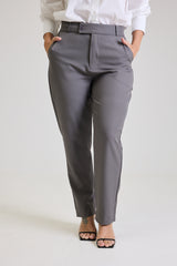 Calça Alfaiataria Feminina Cinza Eliana
