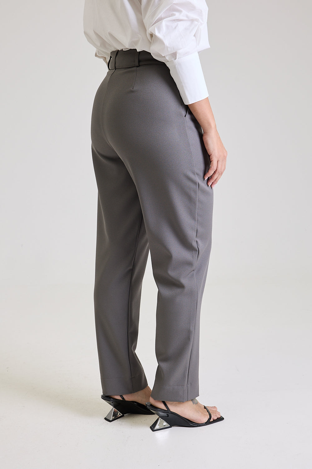 Calça Alfaiataria Feminina Cinza Eliana