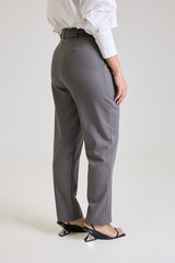 Calça Alfaiataria Feminina Cinza Eliana