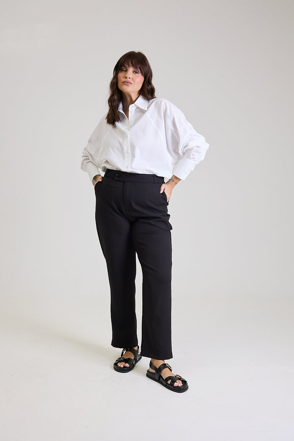 Calça Alfaiataria Feminina Preta Eliana