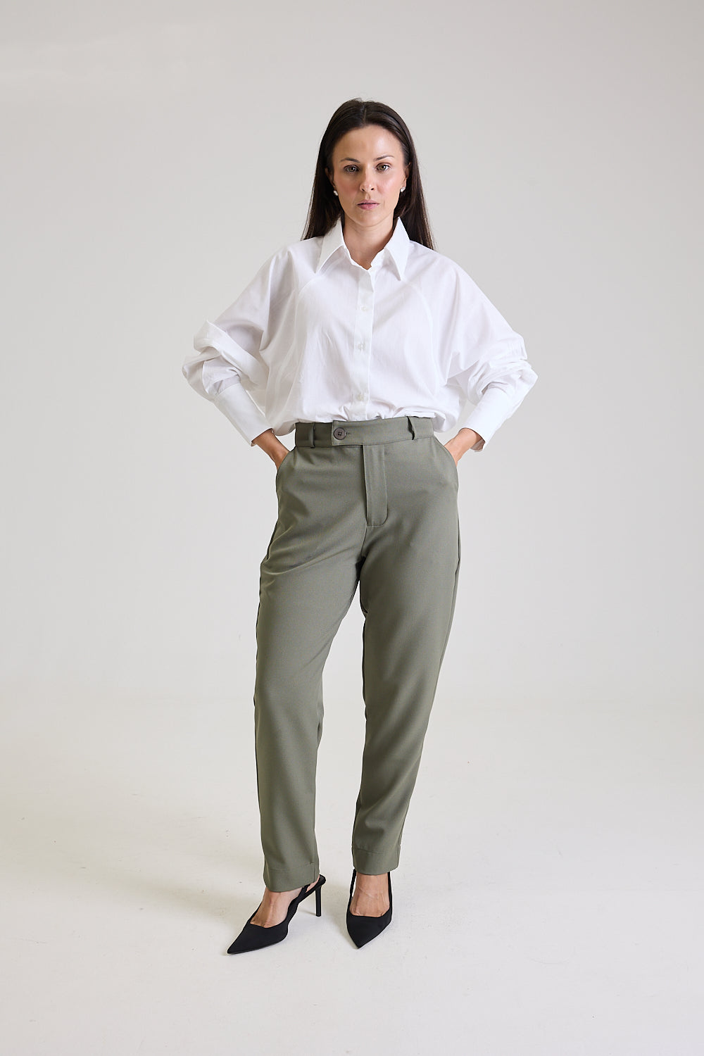 Calça Alfaiataria Feminina Eliana - Verde Oliva
