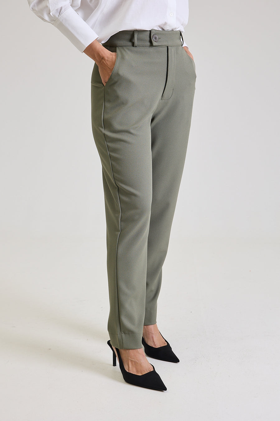 Calça Alfaiataria Feminina Eliana - Verde Oliva