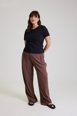 T-shirt Feminina Algodão com Elastano Nina - Preto