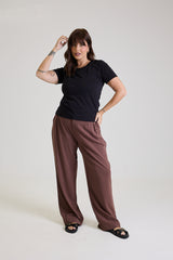 T-shirt Feminina Algodão com Elastano Nina - Preto