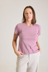 T-shirt Feminina Algodão com Elastano Nina - Lilás