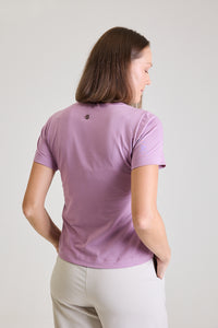 T-shirt Feminina Algodão com Elastano Nina - Lilás