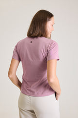 T-shirt Feminina Algodão com Elastano Nina - Lilás