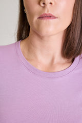 T-shirt Feminina Algodão com Elastano Nina - Lilás