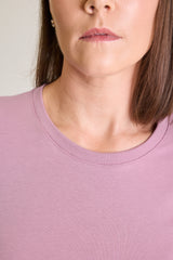 T-shirt Feminina Algodão com Elastano Nina - Lilás