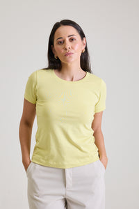 T-shirt Feminina Algodão com Elastano Nina - Verde Lima