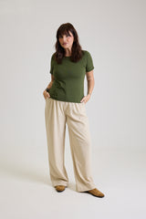 T-shirt Feminina Algodão com Elastano Nina - Verde