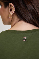 T-shirt Feminina Algodão com Elastano Nina - Verde