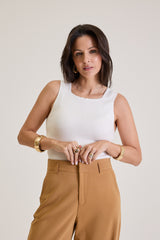 Regata Feminina Em Tricot Brigitte - Off White