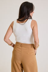 Regata Feminina Em Tricot Brigitte - Off White