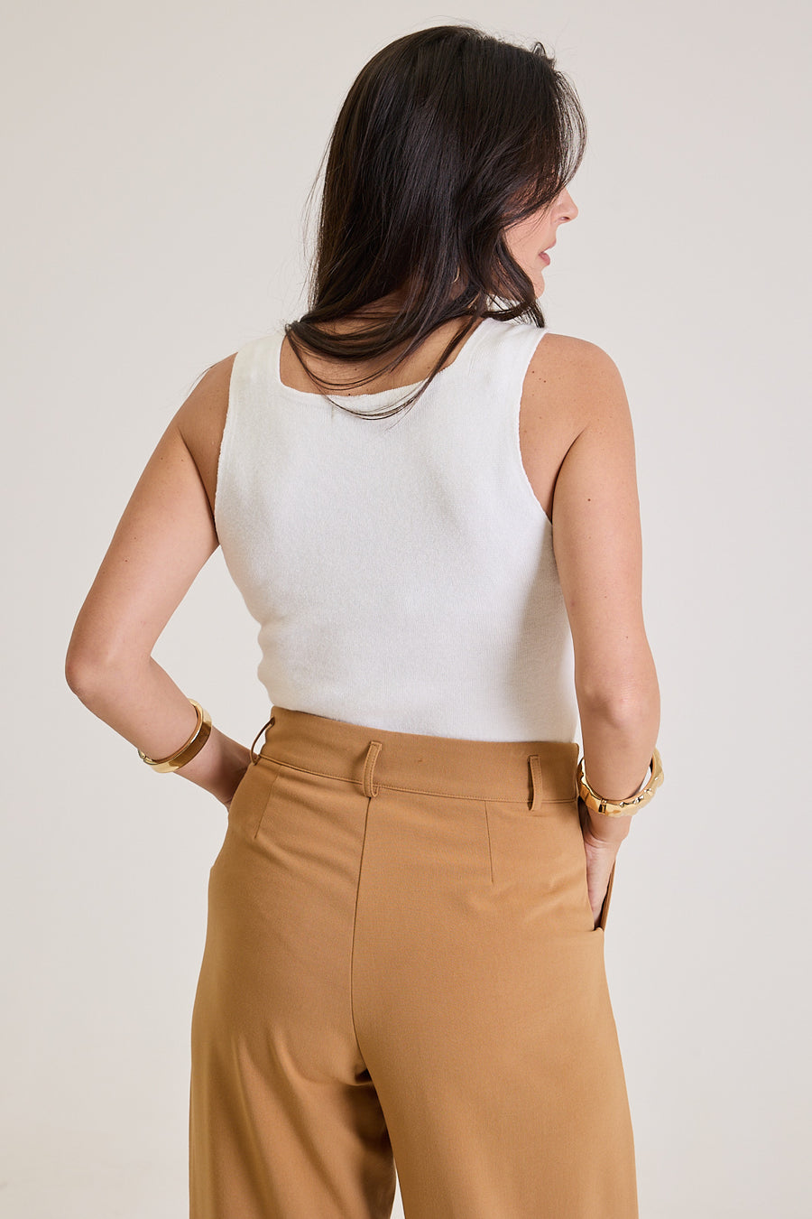 Regata Feminina Em Tricot Brigitte - Off White