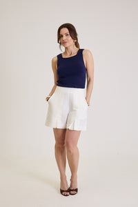 Regata Feminina Em Tricot Brigitte - Marinho