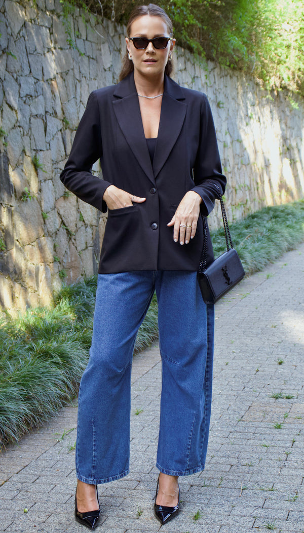 Blazer de Alfaiataria Preto Maitê