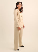 Blazer Feminino Transpassado Luma Bege