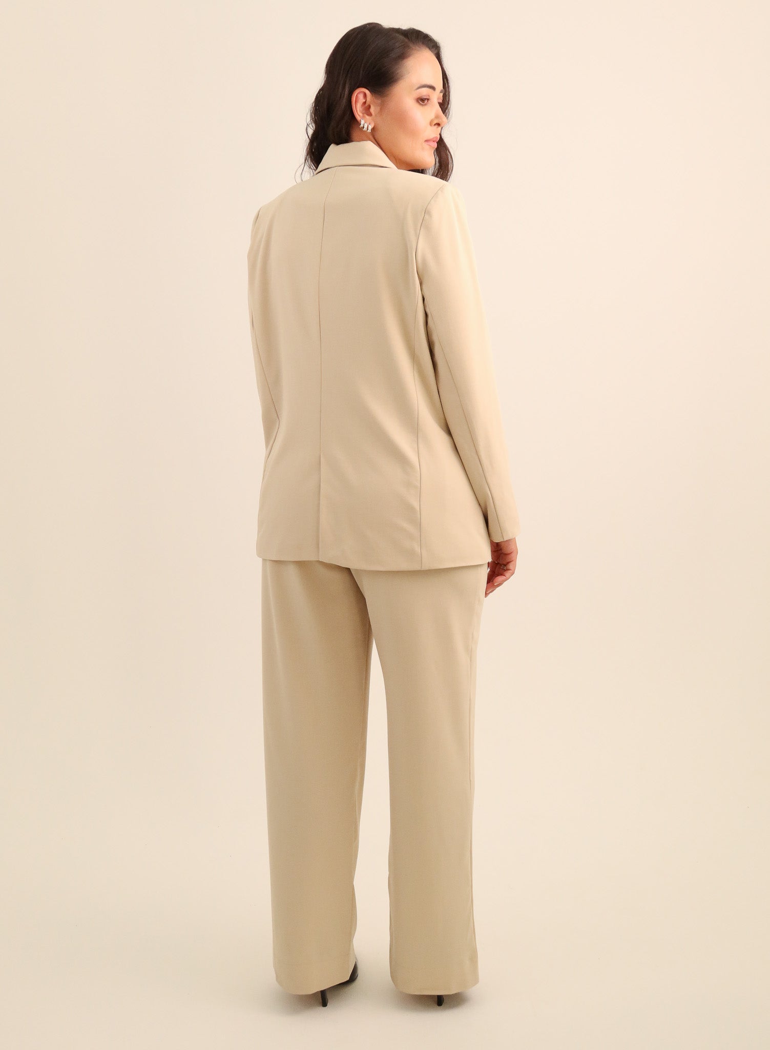 Blazer Feminino Transpassado Luma Bege