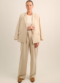 Blazer Feminino Transpassado Luma - Bege