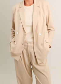 Blazer Feminino Transpassado Luma - Bege