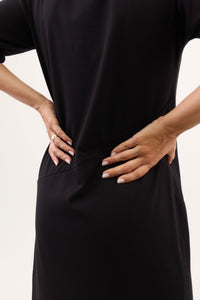 Vestido Longo Algodão com Elastano Hana - Preto