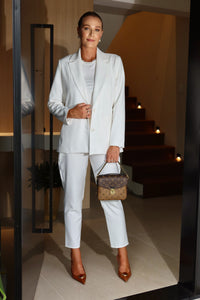 Calça Alfaiataria Feminina Off White Eliana