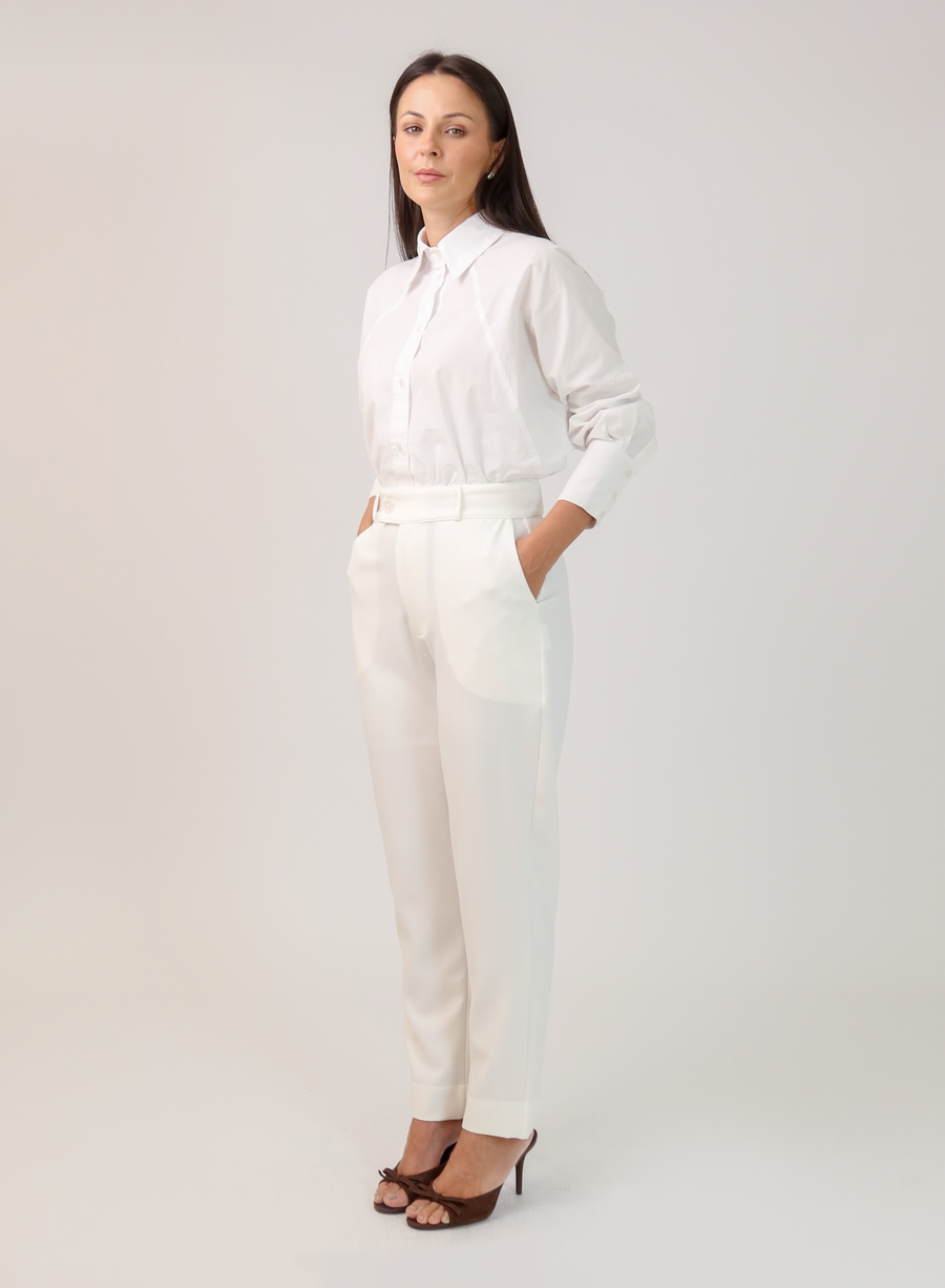 Calça Alfaiataria Feminina Off White Eliana