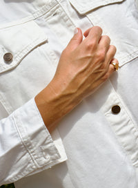 Camisa Jeans Oversized Morgan Off White