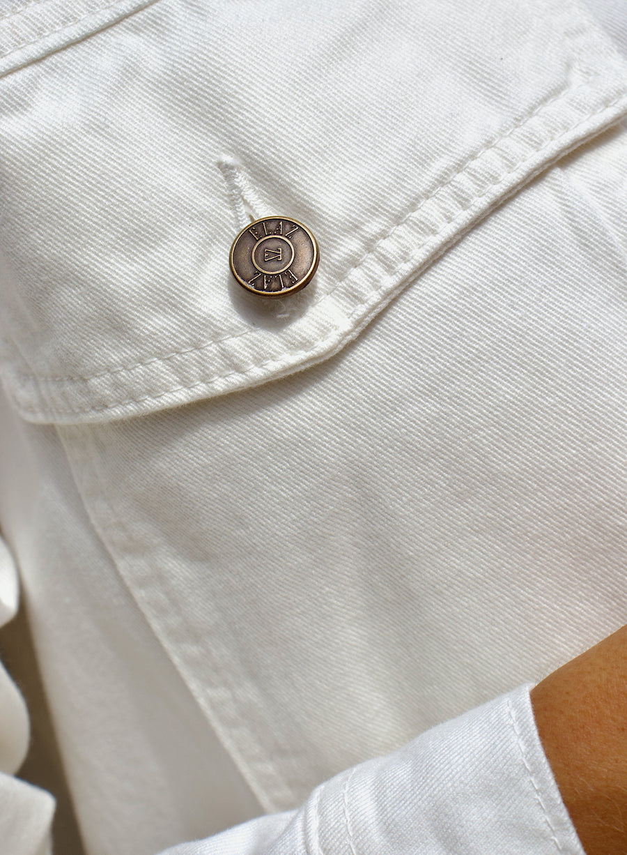 Camisa Jeans Oversized Morgan Off White