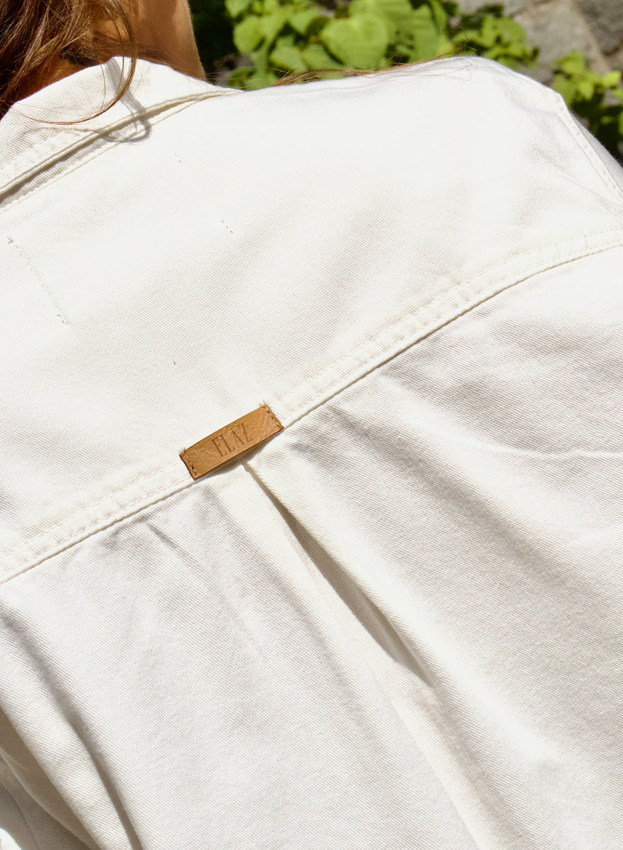 Camisa Jeans Oversized Morgan Off White