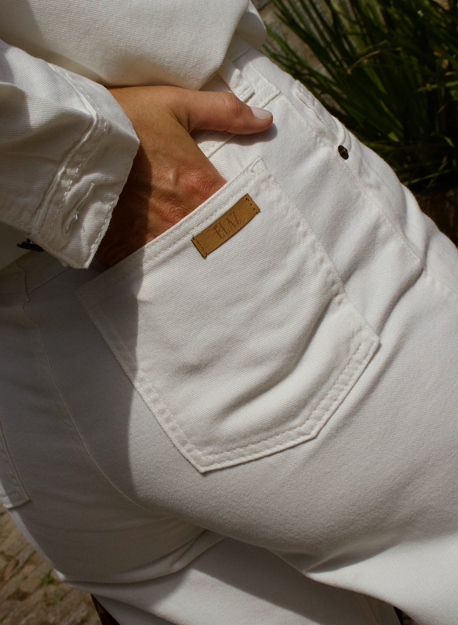 Calça Jeans Off White Reta Lily