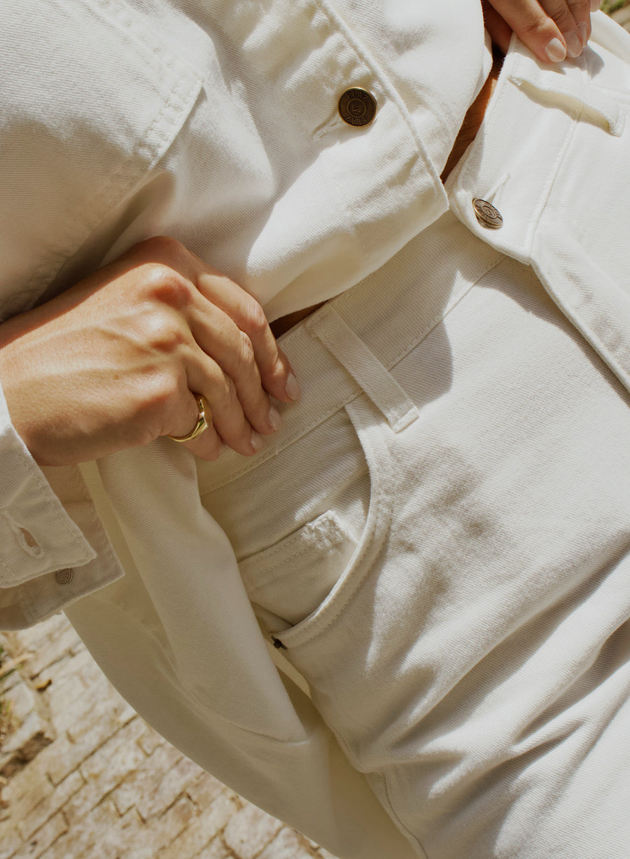 Calça Jeans Off White Reta Lily