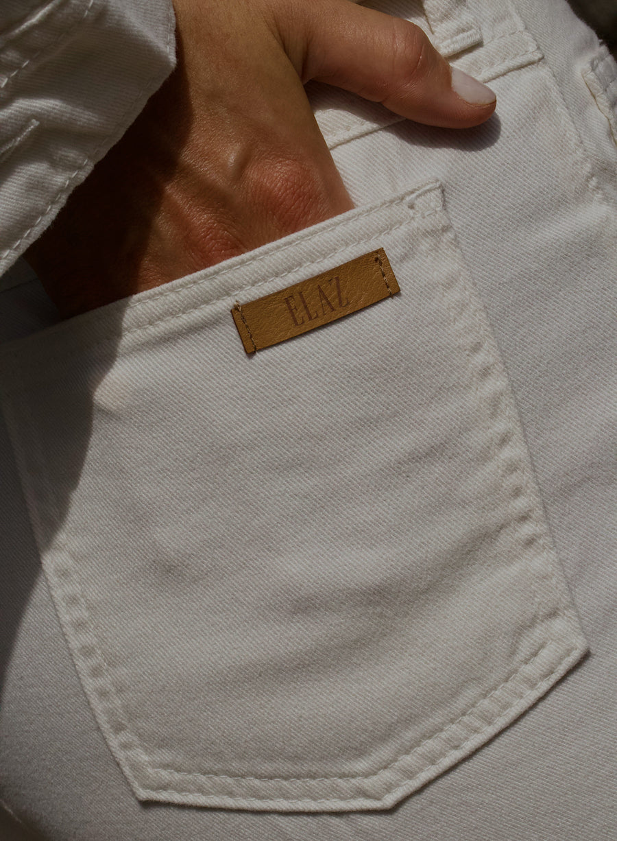 Calça Jeans Off White Reta Lily