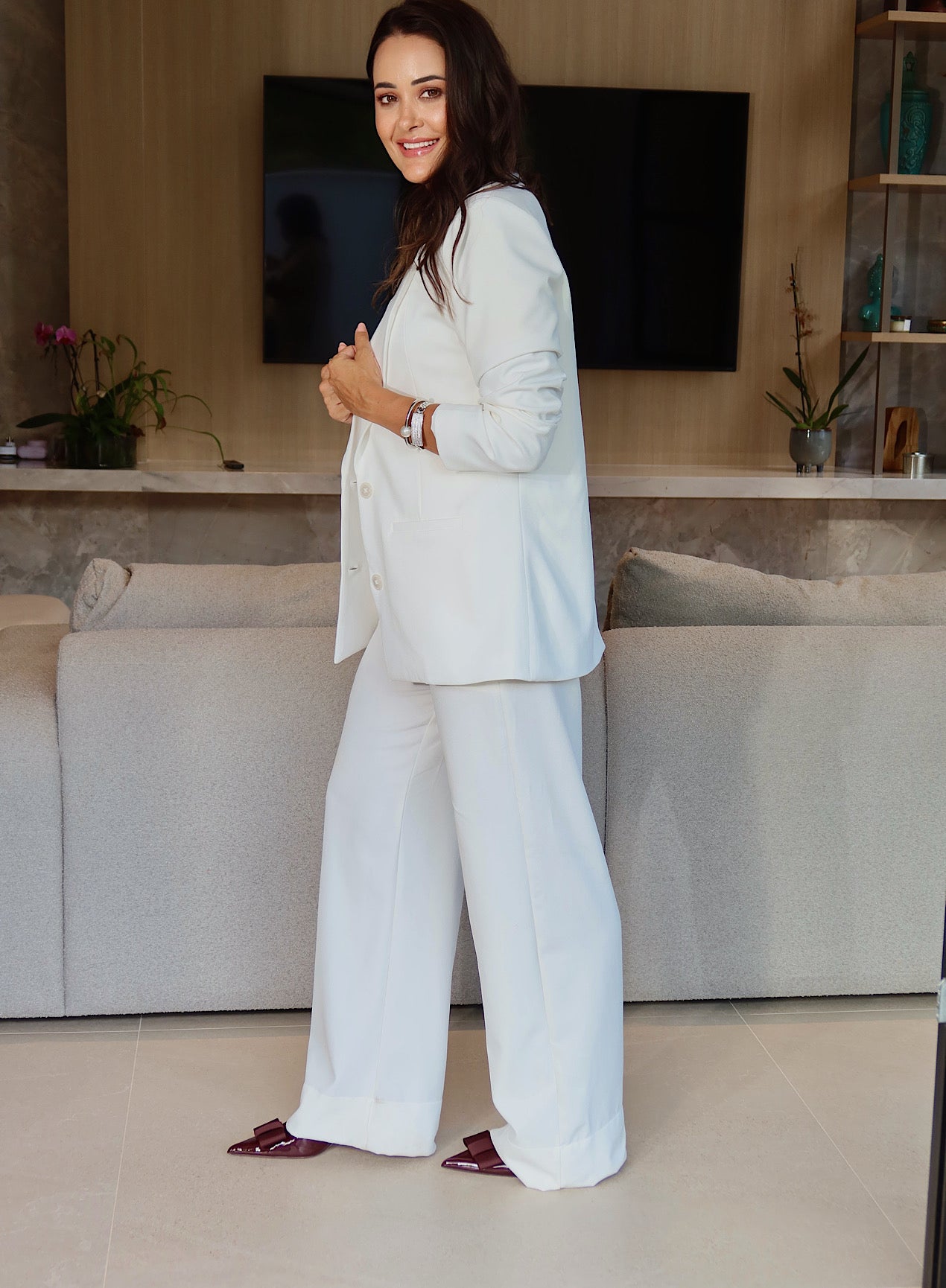 Calça Alfaiataria Feminina Sol - Off White