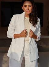 Blazer de Alfaiataria Off White Maitê