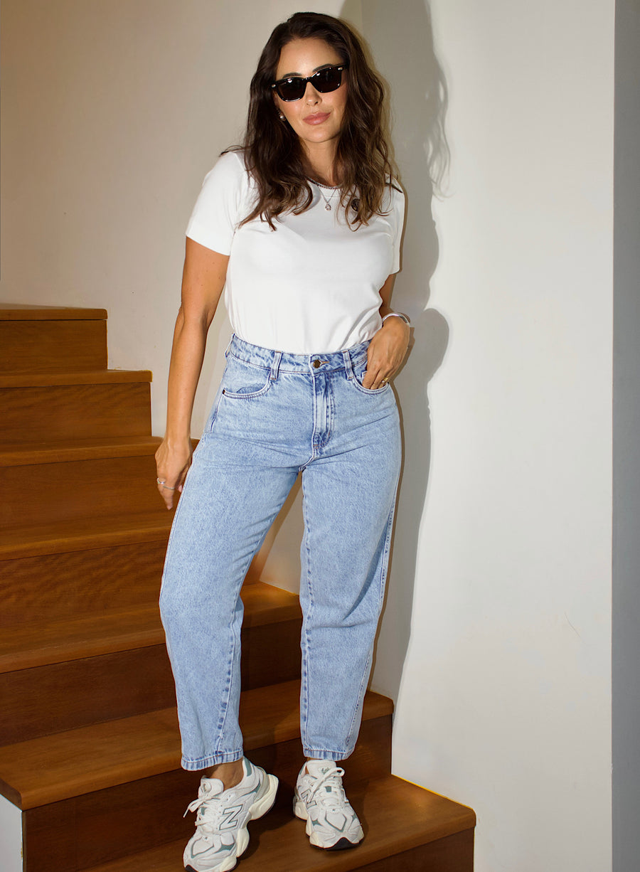 Calça Jeans Claro Carrot Lucy