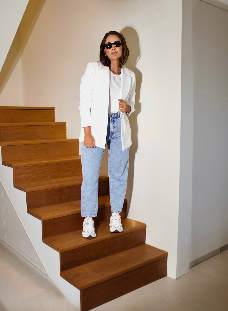 Blazer de Alfaiataria Off White Maitê