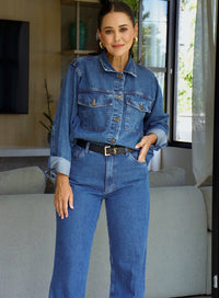 Camisa Jeans Oversized Morgan