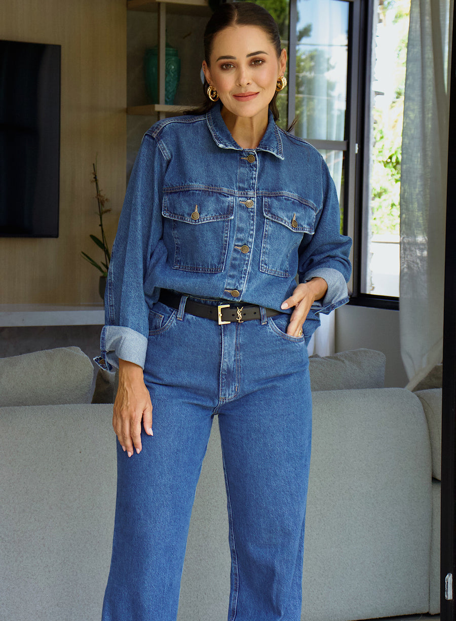 Camisa Jeans Oversized Morgan
