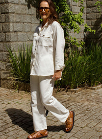 Calça Jeans Off White Reta Lily