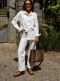 Calça Jeans Off White Reta Lily