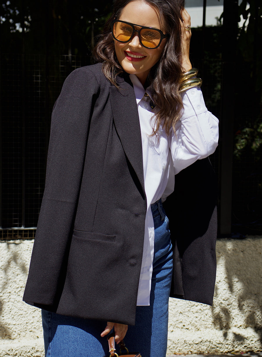 Blazer de Alfaiataria Preto Maitê