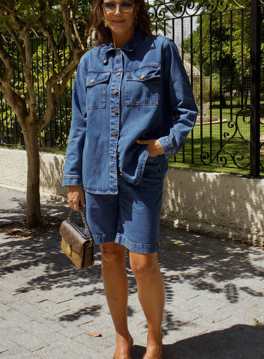 Camisa Jeans Oversized Morgan