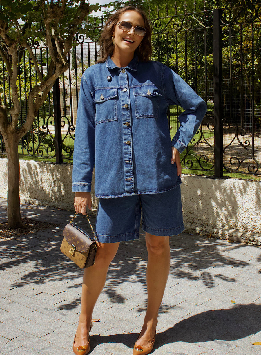 Camisa Jeans Oversized Morgan
