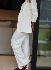 Blazer de Alfaiataria Off White Maitê