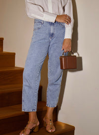 Calça Jeans Claro Carrot Lucy