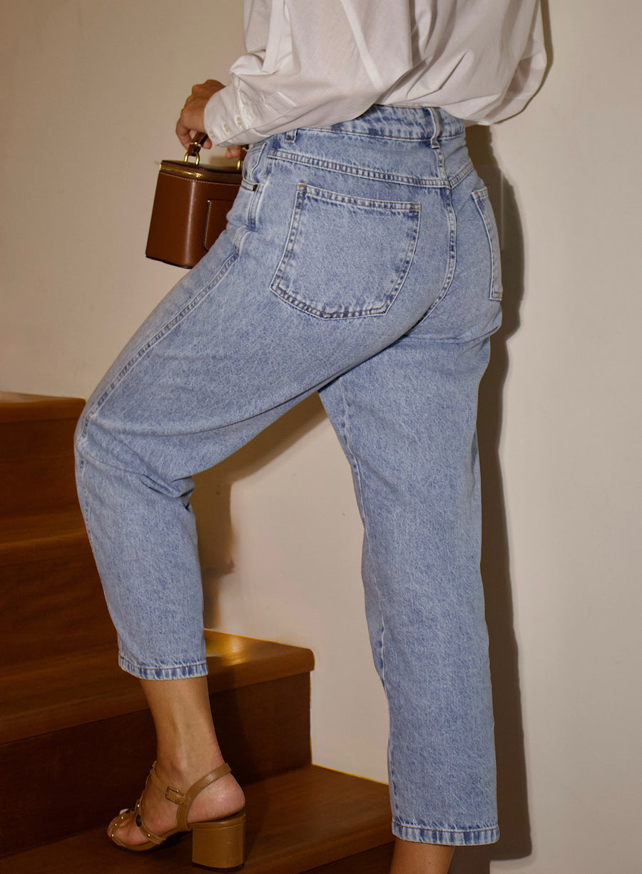 Calça Jeans Claro Carrot Lucy