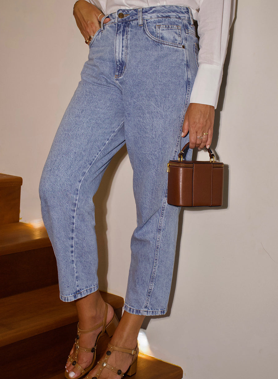 Calça Jeans Claro Carrot Lucy