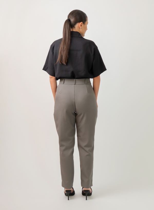 Calça Alfaiataria Feminina Cinza Eliana